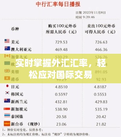 实时掌握外汇汇率，轻松应对国际交易