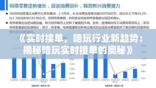 《实时接单，陪玩行业新趋势：揭秘陪玩实时接单的奥秘》