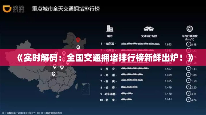 《实时解码：全国交通拥堵排行榜新鲜出炉！》