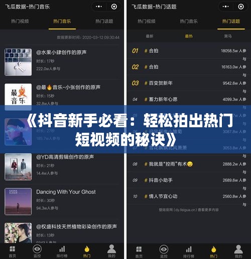 《抖音新手必看：轻松拍出热门短视频的秘诀》