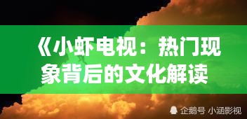《小虾电视：热门现象背后的文化解读》