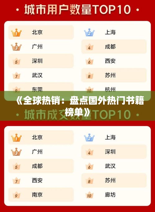 《全球热销：盘点国外热门书籍榜单》