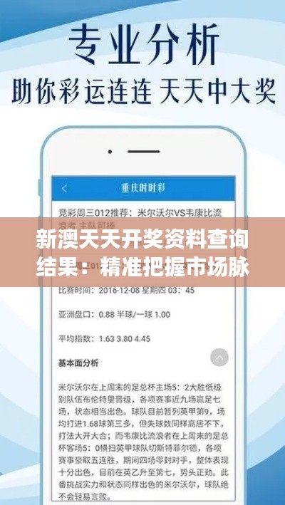 新澳天天开奖资料查询结果：精准把握市场脉动神器