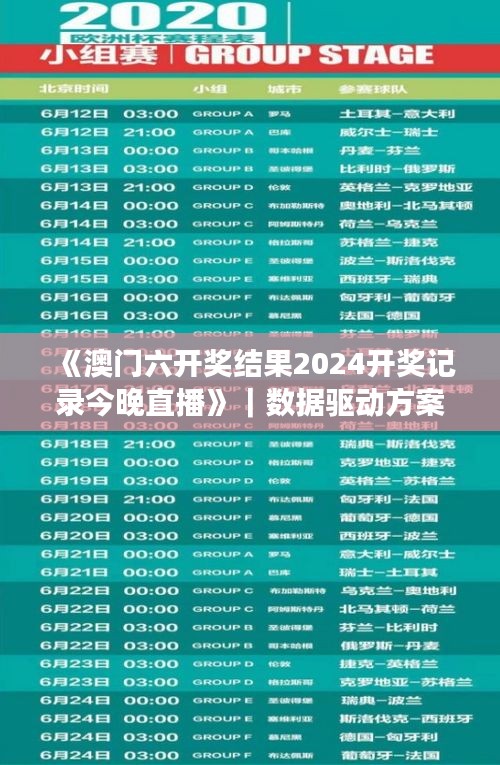 《澳门六开奖结果2024开奖记录今晚直播》｜数据驱动方案实施