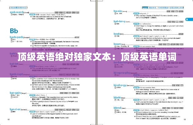 顶级英语绝对独家文本：顶级英语单词 
