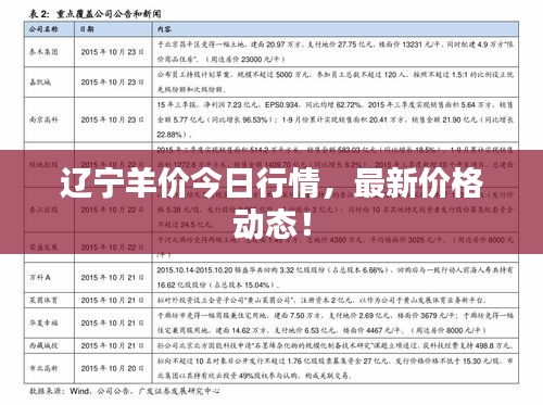 辽宁羊价今日行情，最新价格动态！
