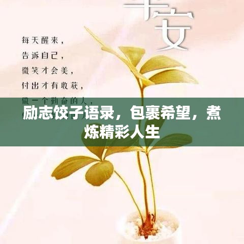 励志饺子语录，包裹希望，煮炼精彩人生