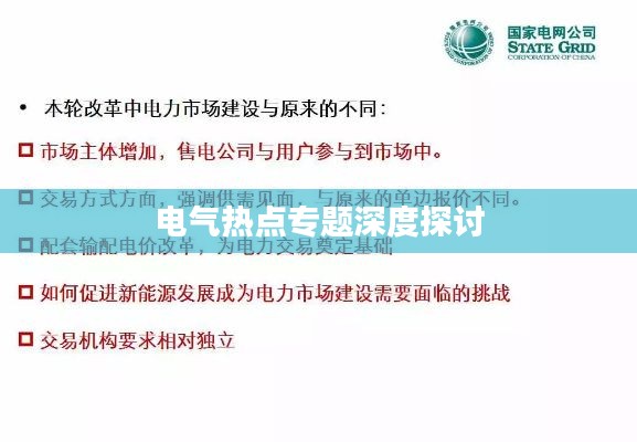 电气热点专题深度探讨