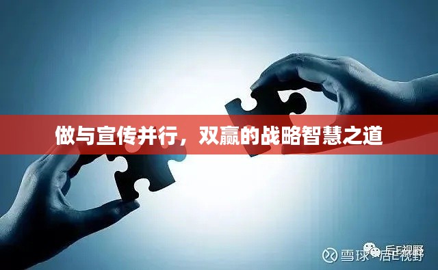 做与宣传并行，双赢的战略智慧之道
