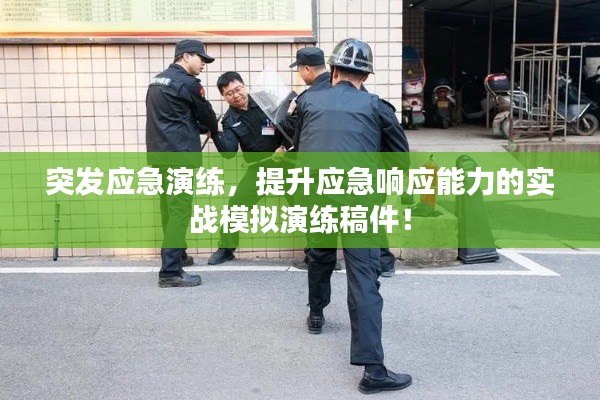 突发应急演练，提升应急响应能力的实战模拟演练稿件！