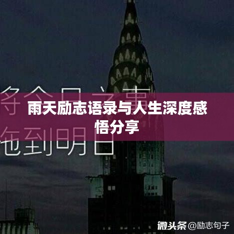 雨天励志语录与人生深度感悟分享