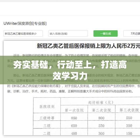 夯实基础，行动至上，打造高效学习力