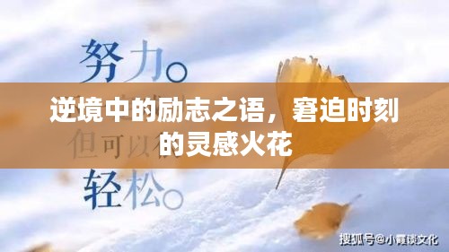 逆境中的励志之语，窘迫时刻的灵感火花