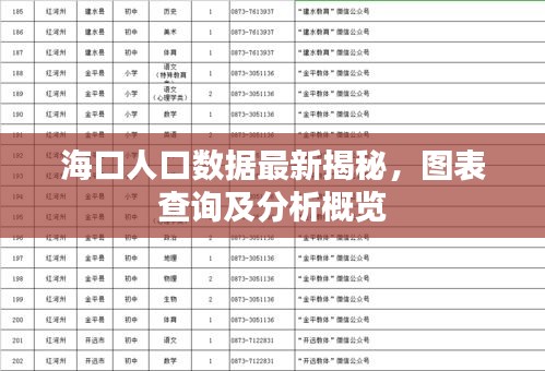 海口人口数据最新揭秘，图表查询及分析概览