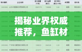 揭秘业界权威推荐，鱼缸材料排名前十榜单