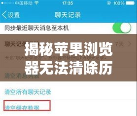 揭秘苹果浏览器无法清除历史记录的背后原因
