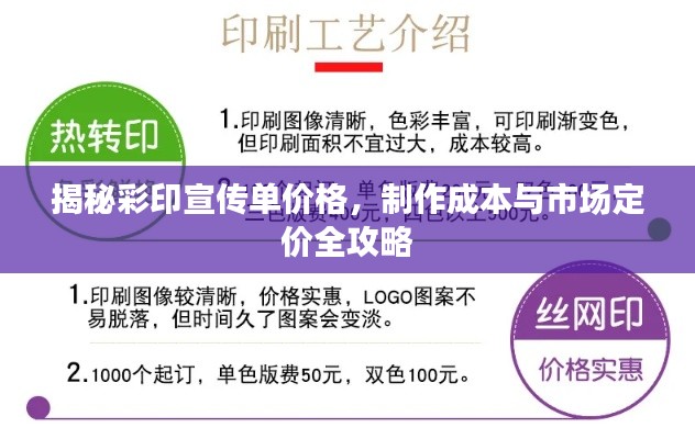 揭秘彩印宣传单价格，制作成本与市场定价全攻略