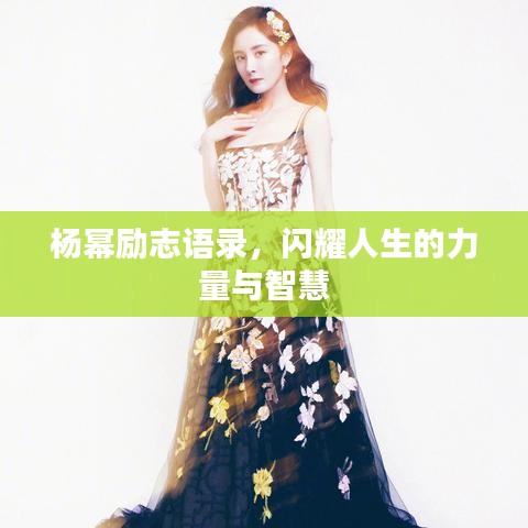 杨幂励志语录，闪耀人生的力量与智慧